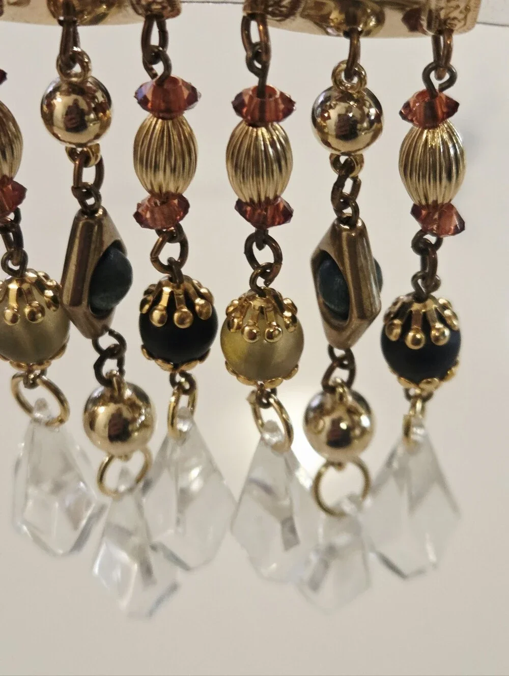 VTG NOS Gold Waterfall Chandelier Clip on Pierced Earrings 80 90s Runway Lot 6